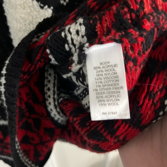 J. Jill Festive Black and White Cardigan - Picture 4 of 5